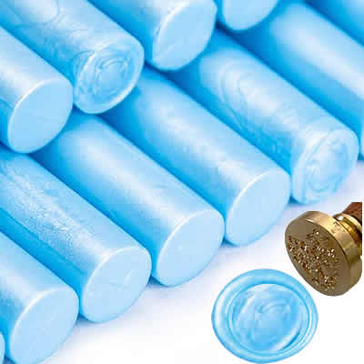 Barras de lacre azul claro - Para usar com sinetes